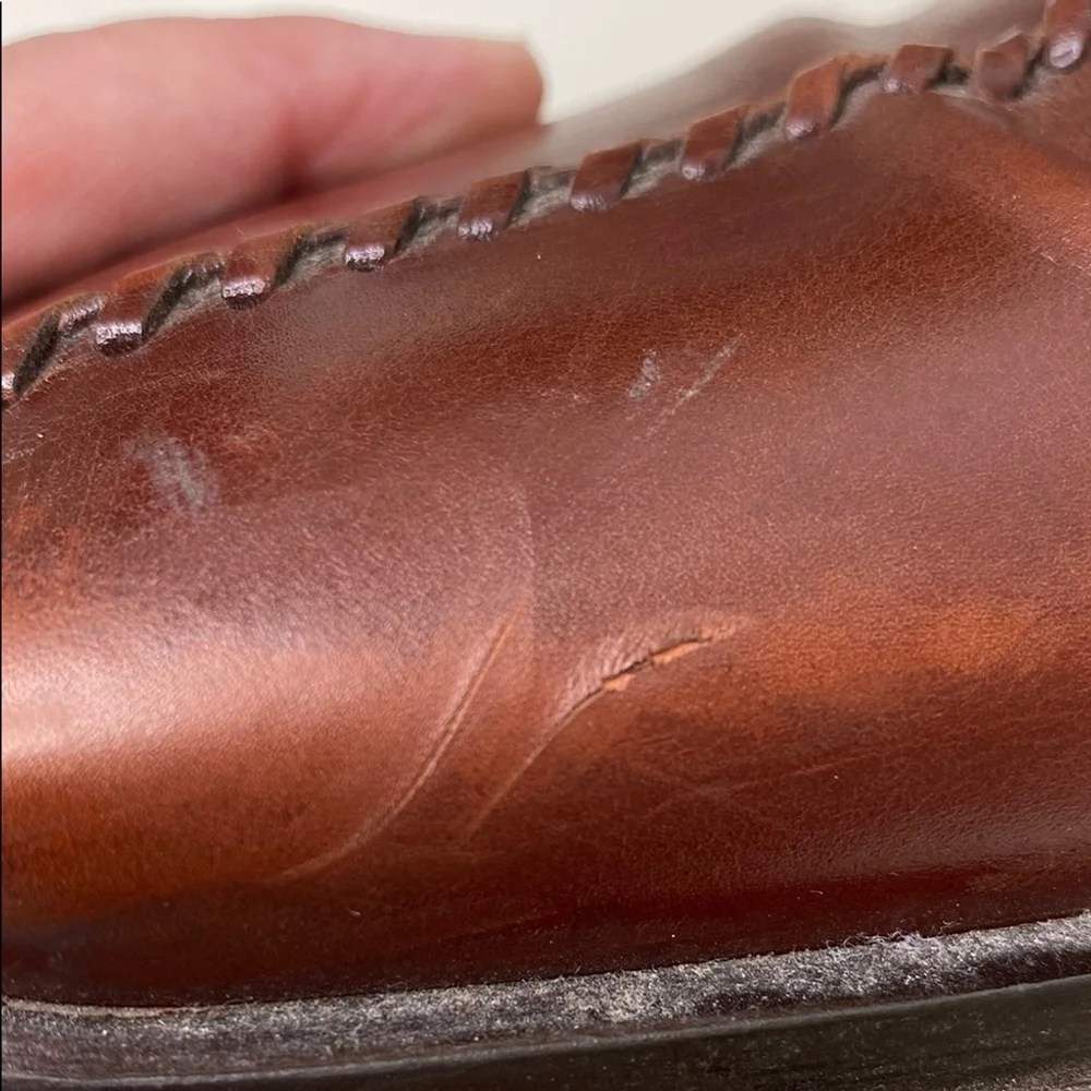 Mezlan Turbo Oxford Dress Shoe Brown Leather‎ Decorative Center Stitch 12US M